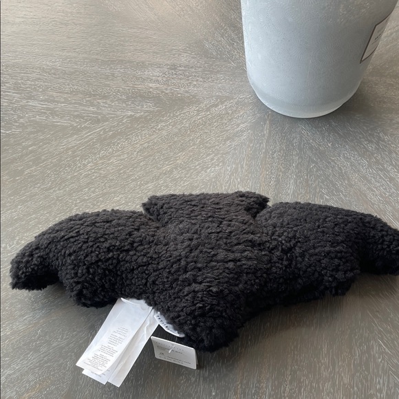 Black Plush Bat Halloween Pillow - Picture 2 of 5